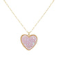 Druzy Heart Pendant Necklace