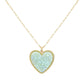 Druzy Heart Pendant Necklace