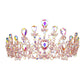 Crystal Teardrop Detail Bubble Stone Pave Marquise Tiara