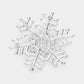 Crystal Pave Snowflake Pin Brooch Pendant