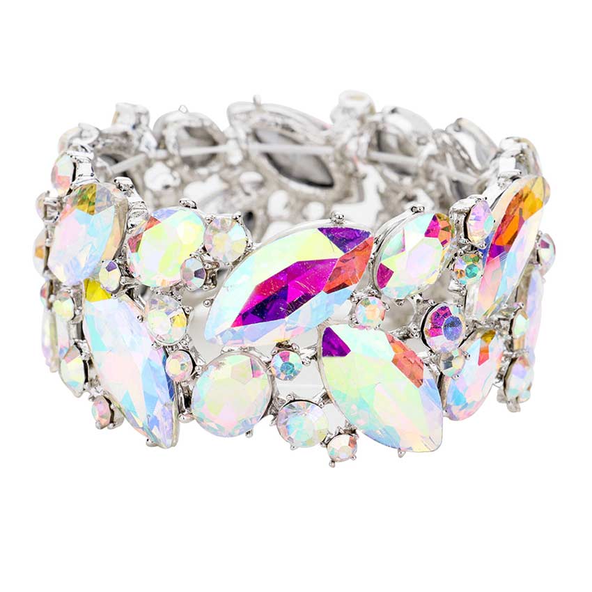 Marquise Crystal Stretch Evening Bracelet