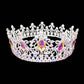 Oval Crystal Accented Pageant Crown Tiara