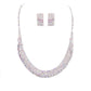 Trendy Crystal Rhinestone Pave Collar Necklace Earring Set