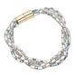 Stone Embellished Twisted Magnetic Bracelet