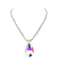Teardrop Pendant Bling Necklace