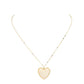 Druzy Heart Pendant Necklace