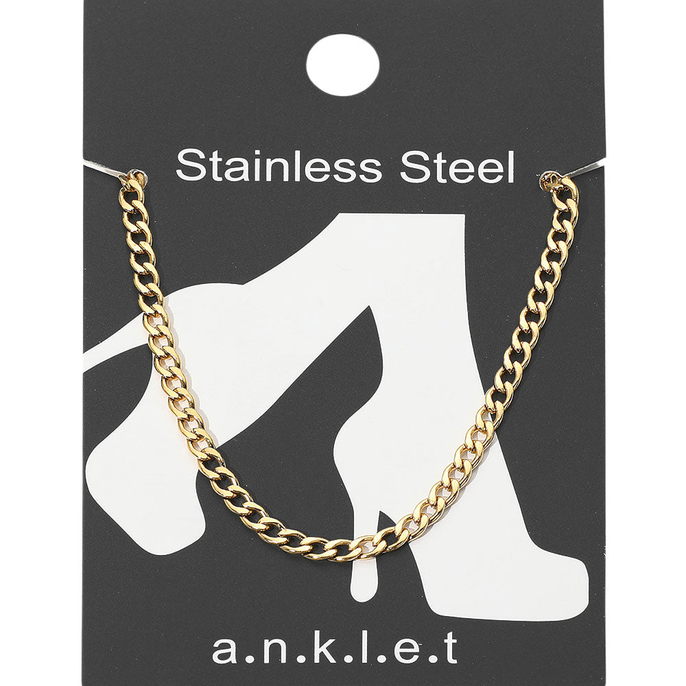 Stainless Steel Curb Chain Anklet