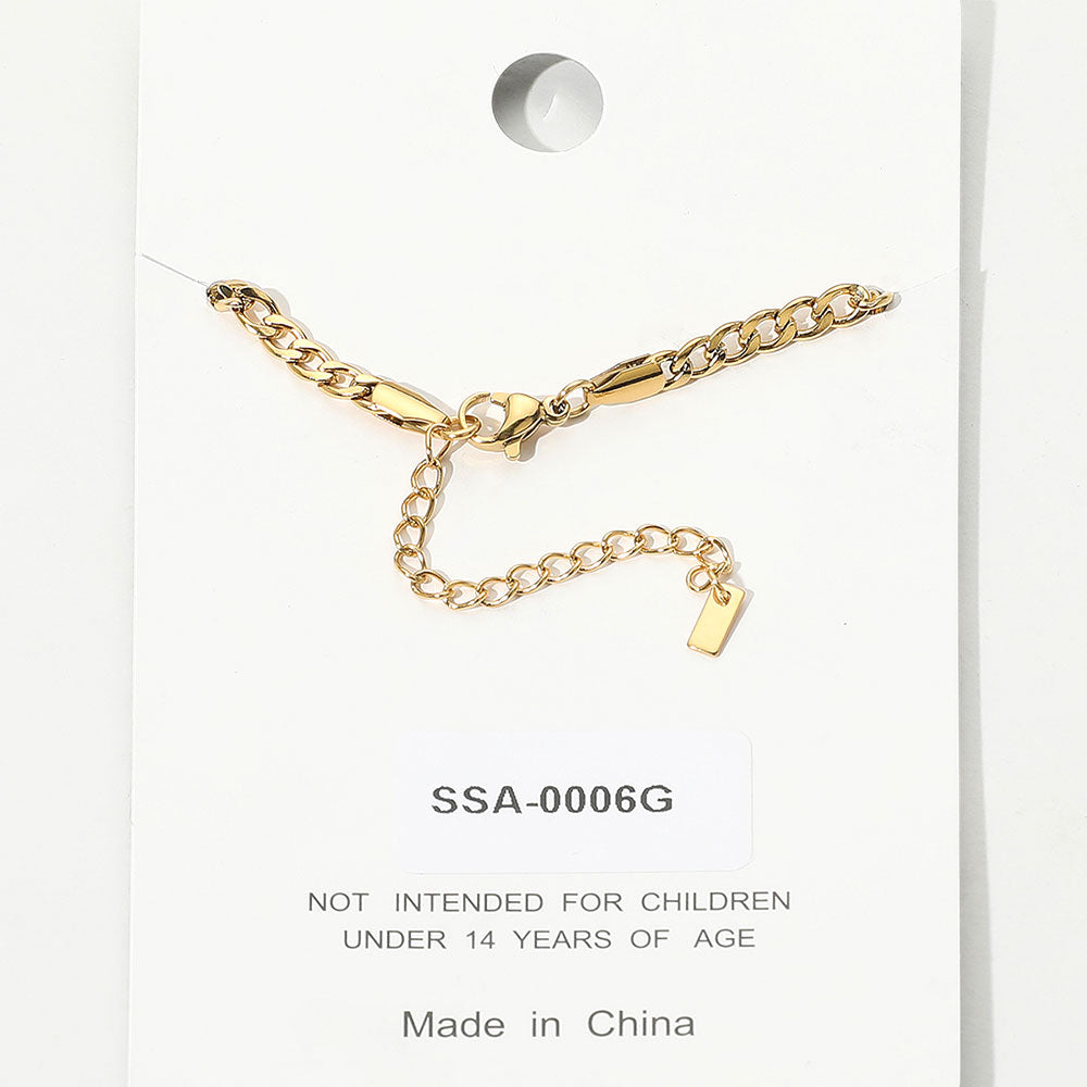 Stainless Steel Curb Chain Anklet