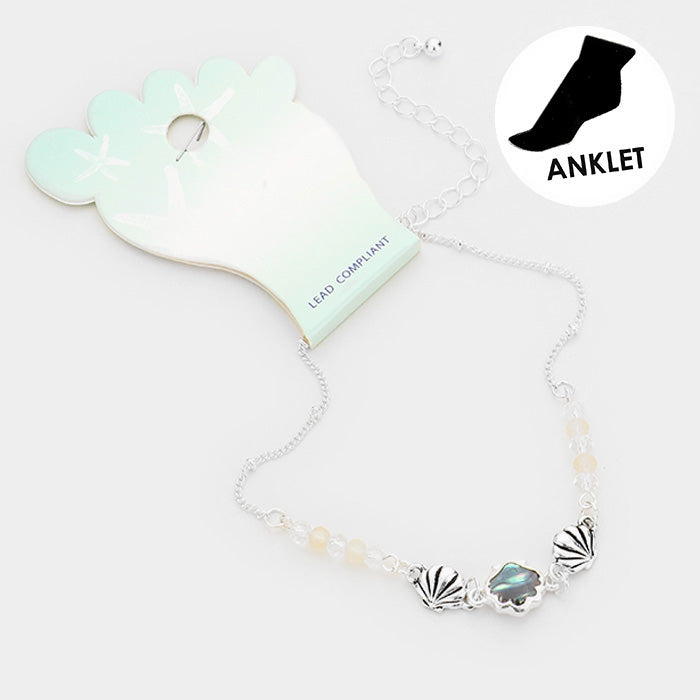 Abalone Shell Bead Detailed Anklet