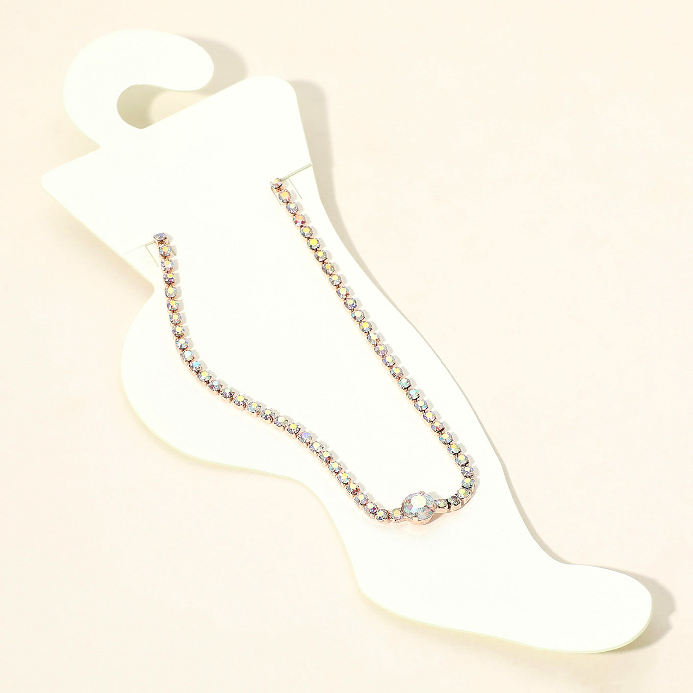 Rhinestone Cluster Evening Anklet