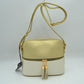 Crossbody Bag with Double Zipper Tassel Accent
