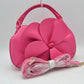 Sculptural Floral Accent Satchel – Convertible Textured Crossbody Bag