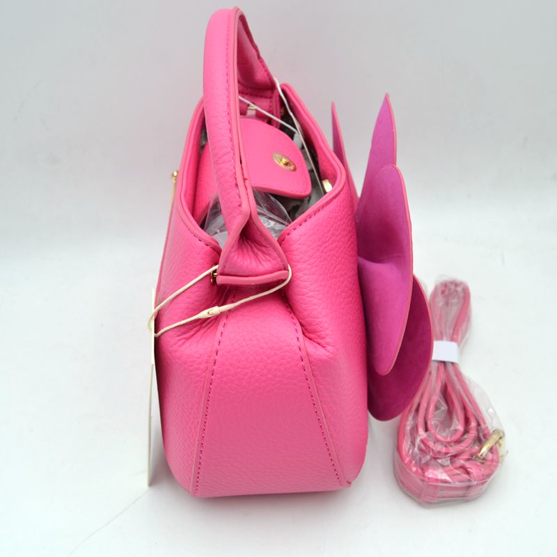 Sculptural Floral Accent Satchel – Convertible Textured Crossbody Bag