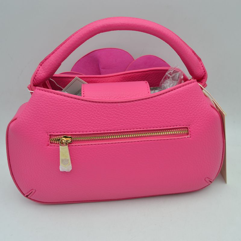 Sculptural Floral Accent Satchel – Convertible Textured Crossbody Bag