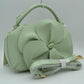 Sculptural Floral Accent Satchel – Convertible Textured Crossbody Bag
