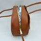 Structured Shoulder Bag with Long Double Straps and Clasp