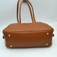 Structured Shoulder Bag with Long Double Straps and Clasp