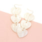 Acetate Heart Link Dropdown Earrings