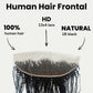 Frontal de cabello humano rizado afro 13x4 con encaje HD