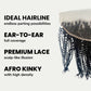 Frontal de cabello humano rizado afro 13x4 con encaje HD