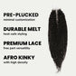Afro Kinky 2x6 Transparent Lace Human Hair Closure
