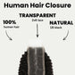 Afro Kinky 2x6 Transparent Lace Human Hair Closure
