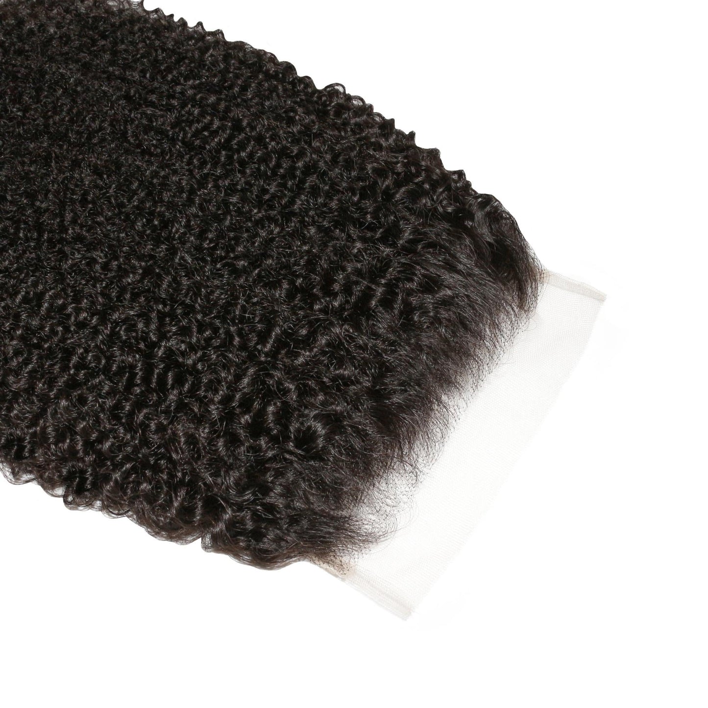 Cierre de encaje HD 6x6 de cabello humano afro rizado