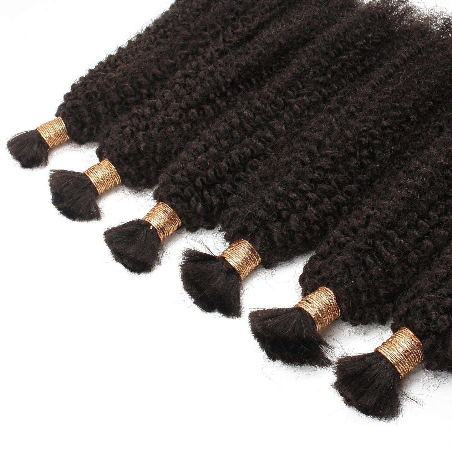 Cabello trenzado 100 % humano afro kinky a granel