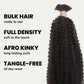 Cabello trenzado 100 % humano afro kinky a granel