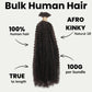 Cabello trenzado 100 % humano afro kinky a granel