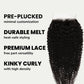 Afro Kinky Curly 4x4 Transparent Lace Human Hair Closure