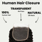 Afro Kinky Curly 4x4 Transparent Lace Human Hair Closure