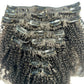 Extensiones de cabello 100% humano con clip, rizadas y muy encrespadas (Afro Kinky Curly)