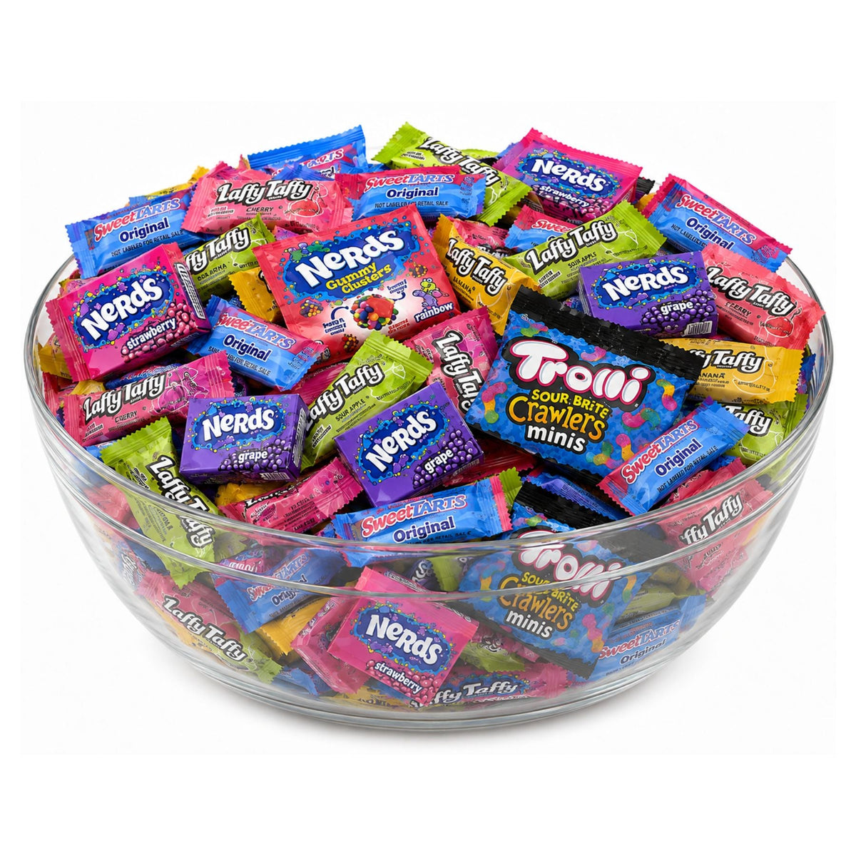 Surtido de dulces agridulces – Nerds, Nerds Gummy Clusters, Laffy Taffy, Sweetarts y Trolli Sour Bite