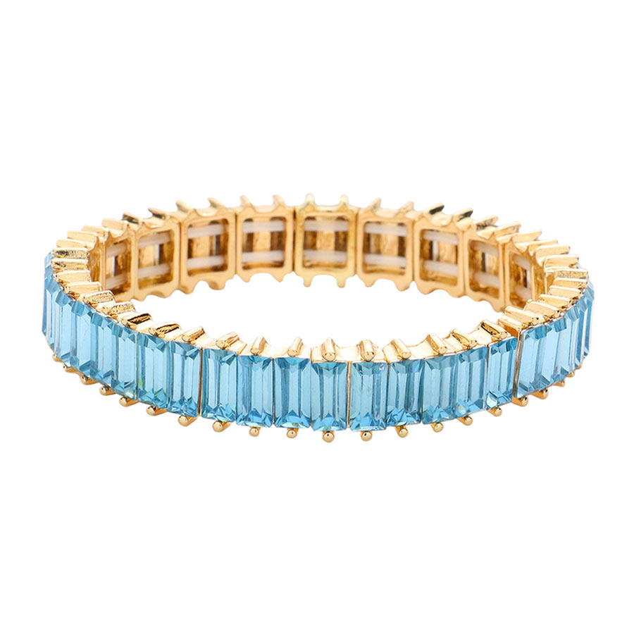 Rectangle Stone Stretch Evening Bracelet