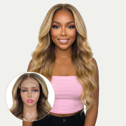 Peluca de cierre Aubrey sin pegamento 5x5 HD Lace, cabello 100% humano, teñida profesionalmente