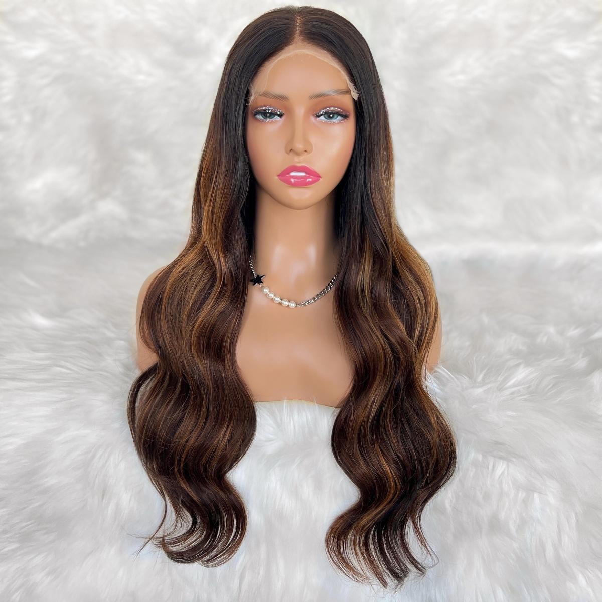 Peluca de cierre Raw Ava sin pegamento 5x5 HD Lace teñida profesionalmente 100% cabello humano