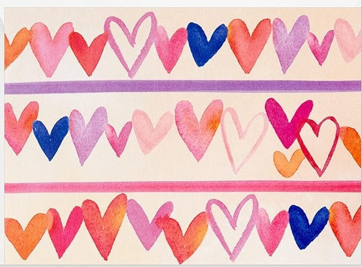 Layered Love Hearts - Greeting Card