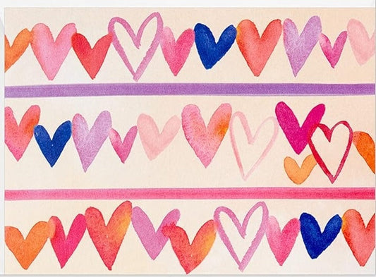 Layered Love Hearts - Greeting Card