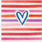 Striped Heart Pop - Greeting Card