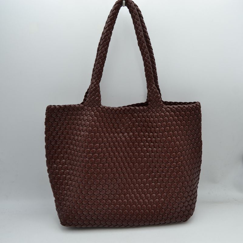 Woven Tote Bag with Matching Zipper Pouch