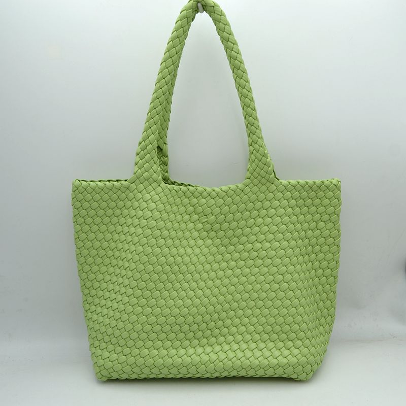 Woven Tote Bag with Matching Zipper Pouch