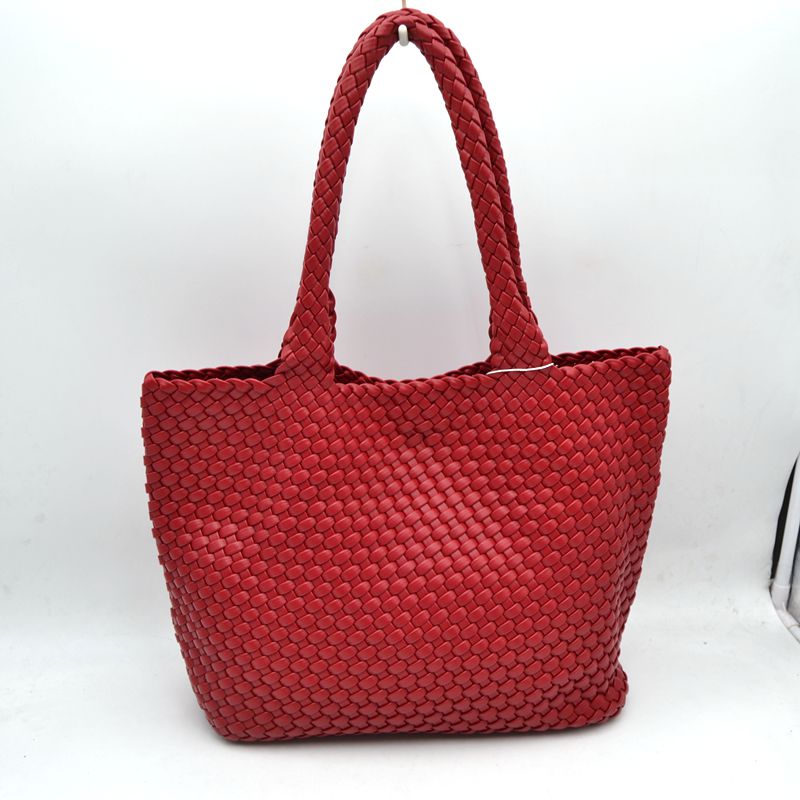 Woven Tote Bag with Matching Zipper Pouch