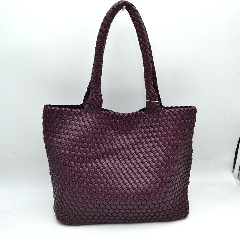 Woven Tote Bag with Matching Zipper Pouch