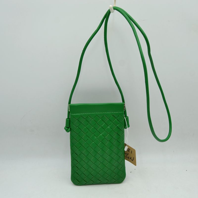 Woven Texture Vertical Phone Pouch Crossbody Bag with Cord Strap
