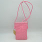 Woven Texture Vertical Phone Pouch Crossbody Bag with Cord Strap