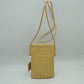 Woven Texture Vertical Phone Pouch Crossbody Bag with Cord Strap