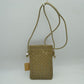 Woven Texture Vertical Phone Pouch Crossbody Bag with Cord Strap