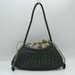 Woven Pouch Shoulder Bag with Braided Strap and Drawstring Closure