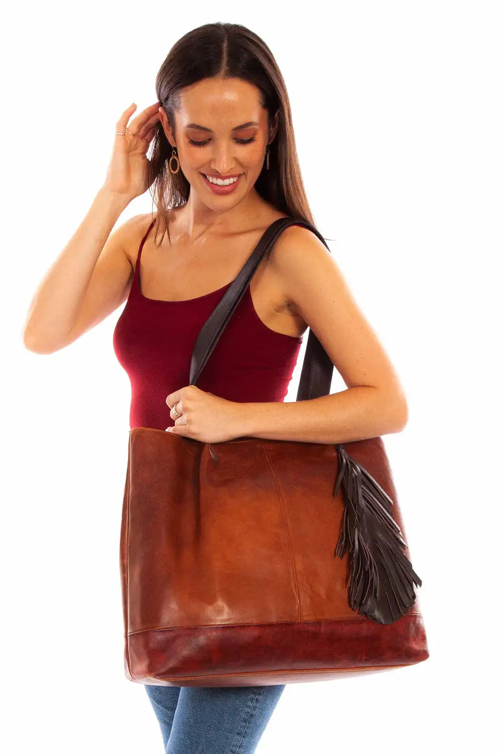 Bolso de mano de cuero Scully SoHo Wrangler - Para mujer
